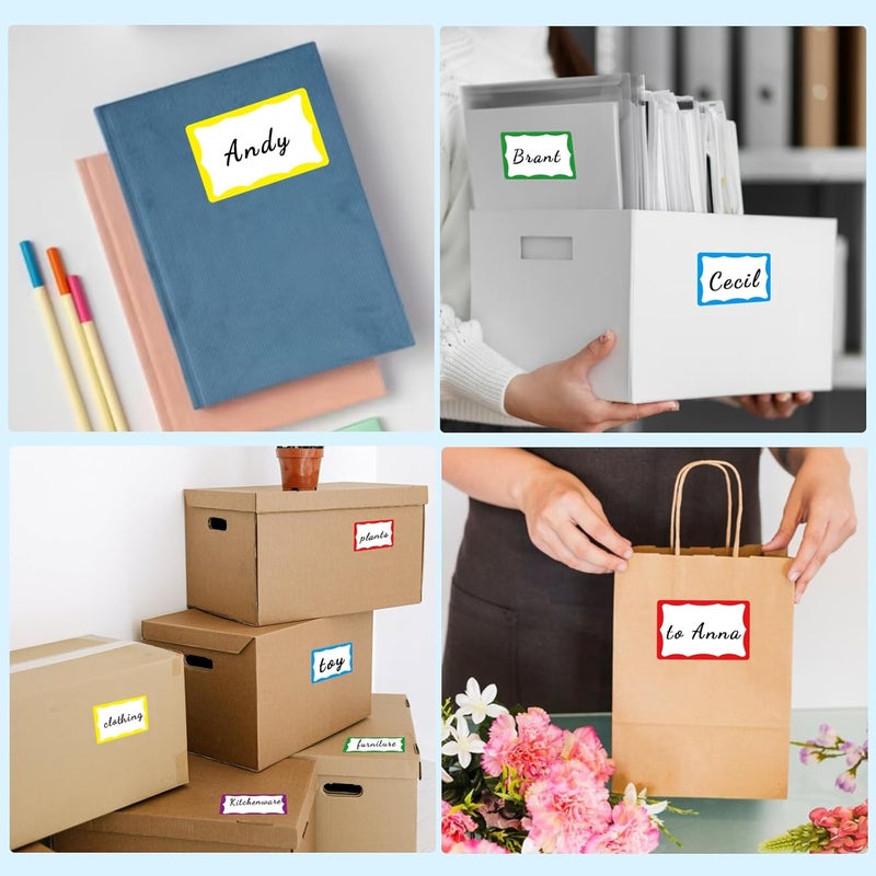 Yeachlaing 6 Classic Colors Name Tag Stickers,240PCS Waterproof Stickers Name Tags 3 1/2 X 2 1/4 Name Labels for Office,Meeting,School and Home - Image 4
